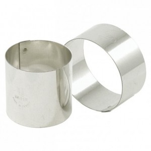 Mousse ring stainless steel Ø 70 mm H 45 mm (4 pcs)