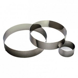 Mousse ring stainless steel H40 Ø75 mm (pack of 6)