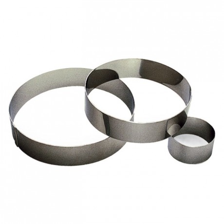 Cercle à mousse inox H45 Ø220 mm