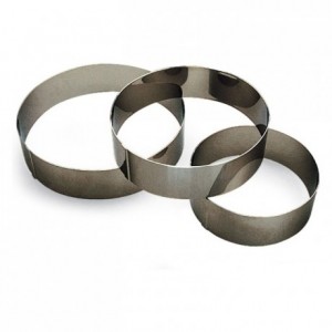 Mousse ring stainless steel H50 Ø70 mm (pack of 6)