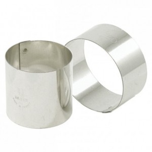 Mousse ring stainless steel Ø 75 mm H 40 mm (4 pcs)
