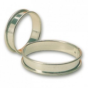 Tart ring stainless steel Ø 85 mm H 16 mm (6 pcs)