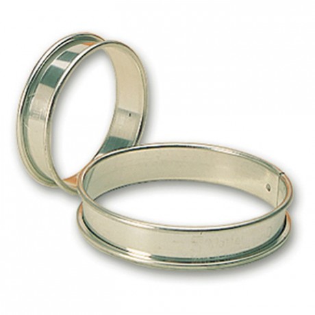 Tart ring stainless steel Ø 90 mm H 16 mm (6 pcs)