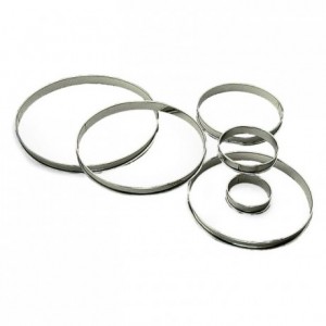 Tart ring stainless steel H20 Ø100 mm