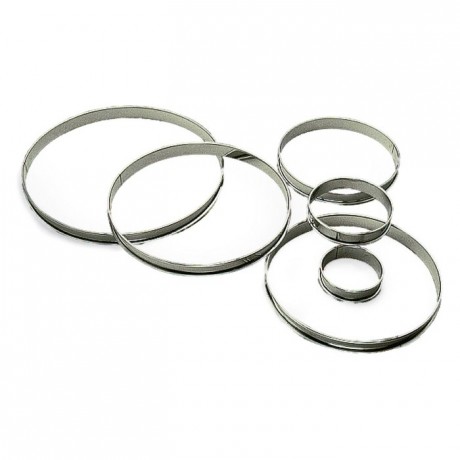 Tart ring stainless steel H20 Ø120 mm