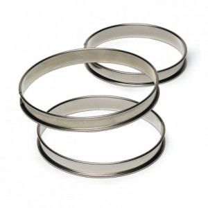 Tart ring stainless steel H27 Ø120 mm (pack of 6)
