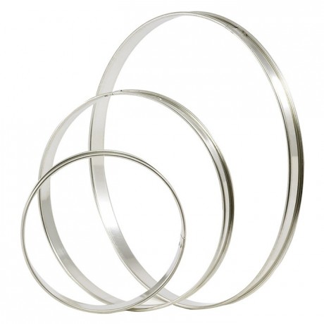 Tart ring stainless steel Ø 140 mm H 20 mm