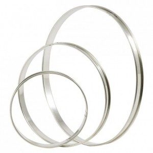 Tart ring stainless steel Ø 220 mm H 20 mm