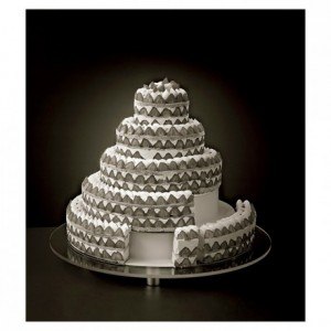 Circle stainless steel french style round wedding cake Ø 260 mm H 80 mm
