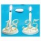 White and gold number decoration 0 (10 pcs)