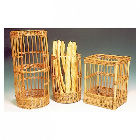 Rectangular wicker bread basket 400 x 300 mm H 500 mm