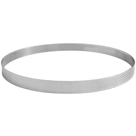 Cercle perforé à tarte inox H20 Ø100 mm