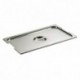 Notched lid for container with handles stainless steel GN 1/2