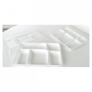 Lid for 5 compartments black tray (100 pcs)