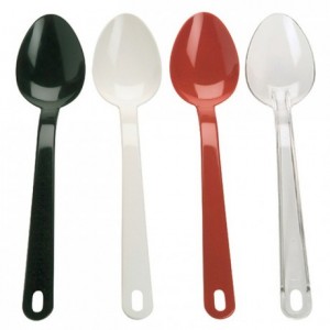 Solid transparent copolyester serving spoon