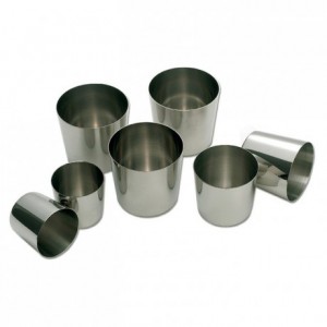 Round baba mould stainless steel Ø 45 mm H 43 mm (6 pcs)