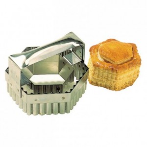 Double hexagonal cutter with handle stainless steel L 90 mm