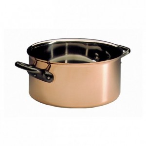 Round casserole Alliance copper/stainless steel without lid Ø 240 mm