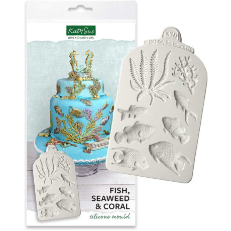 Katy Sue Fish, Seaweed, and Corals Silicone Mold