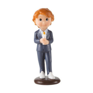 Overig Communion Boy with Candle 10 cm