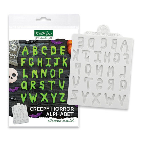 Moule silicone Katy Sue alphabet style Halloween