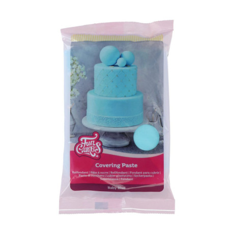 Pâte à sucre de couverture FunCakes bleu bébé 500 g