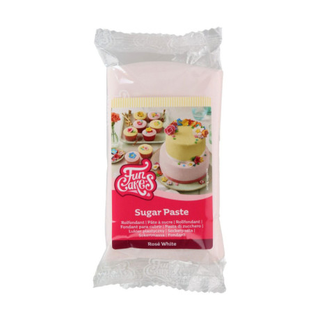 Pâte à sucre FunCakes blanc rosé 250 g