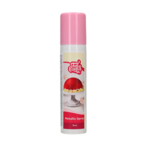 Spray métallique FunCakes rouge 100 ml