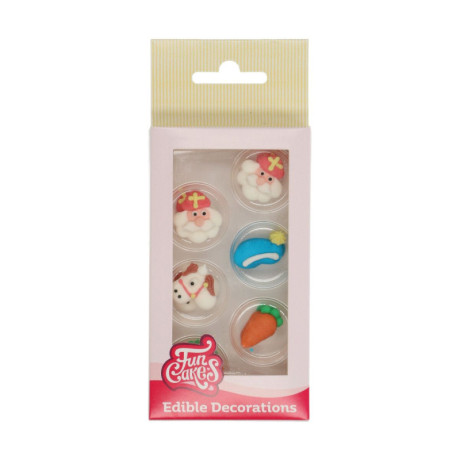 FunCakes Sugar Decorations St. Nicholas 12 pieces