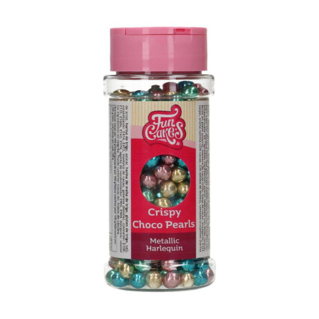 FunCakes Chocolate Crunchy Pearls Metallic Harlequin 60 g