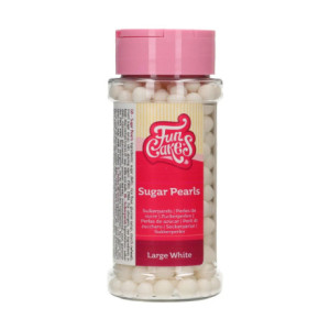 Perles de sucre FunCakes blanches larges 70 g