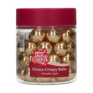 Boules croustillantes de chocolat FunCakes Metallic Gold 130 g