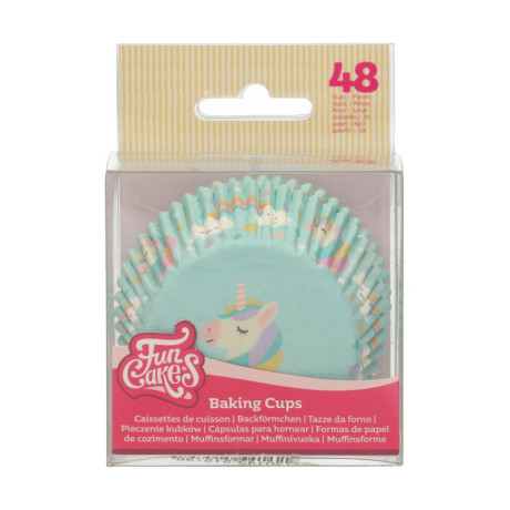 Caissettes à cupcakes FunCakes licorne 48 pièces