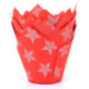 House of Marie Red Stars Tulip Baking Cups 36 pcs