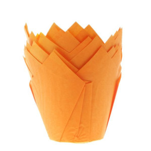 House of Marie Orange Tulip Baking Cups 36 pcs