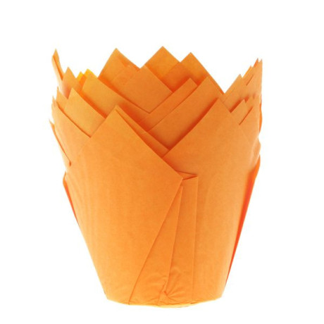 House of Marie Orange Tulip Baking Cups 36 pcs