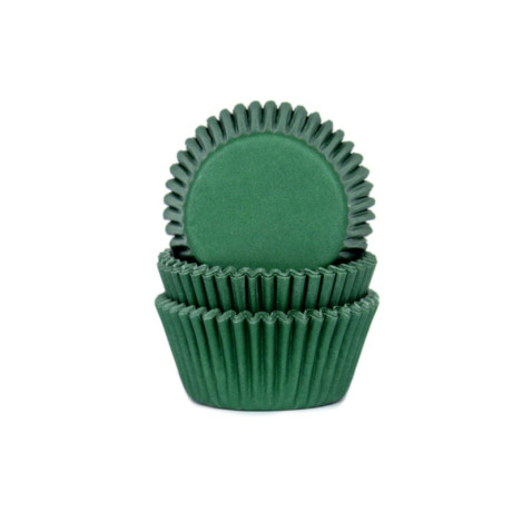 House of Marie Mini Dark Green Baking Cups 60 pcs