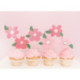 PartyDeco Pink Flowers Toppers (Pack of 8)