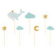 PartyDeco Cupcake Toppers Whale (Pack of 7)