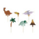 Toppers pour cupcakes PartyDeco dinosaures (lot de 6)