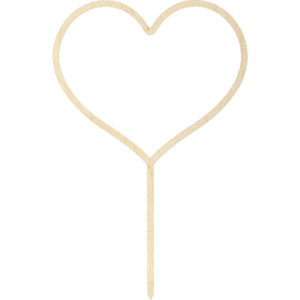 PartyDeco Wood Topper Heart 23 cm