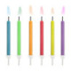 PartyDeco Colorful Flame Candles (Pack of 6)