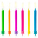 PartyDeco Mixed Color Candles (Pack of 6)