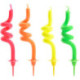 PartyDeco Twisted Candles Mixed 8 cm (Pack of 4)