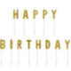 PartyDeco Happy Birthday Gold Candles (Pack of 13)