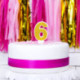 Bougie PartyDeco chiffre 6 or