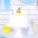 Bougie PartyDeco chiffre 4 or