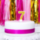 Bougie PartyDeco chiffre 7 or