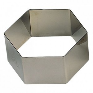 Hexagon stainless steel H30 L60 mm (pack of 6)