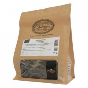 Kalingo 65% chocolat noir de couverture pur Grenade fèves 500 g